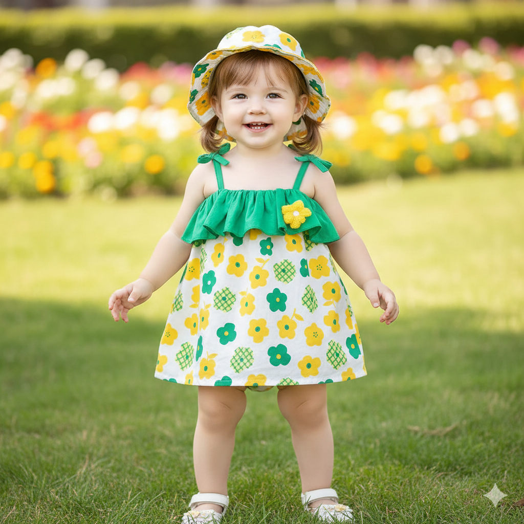 Frock With Match Sun Hat