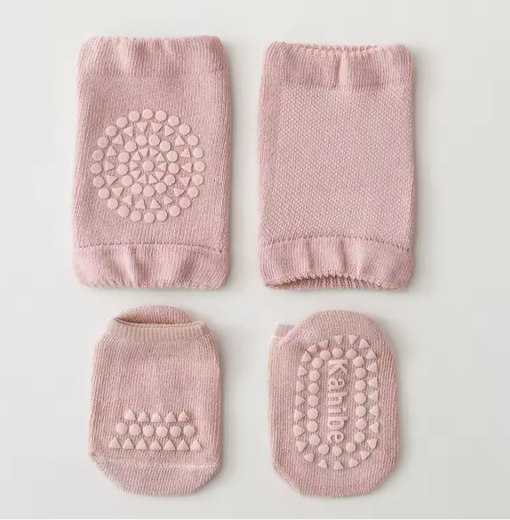 Baby Knee Pads & Grip Socks Set