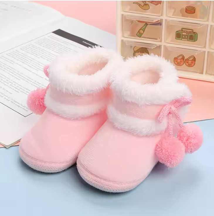 Baby anti-slip Pom-Pom Booties for winter