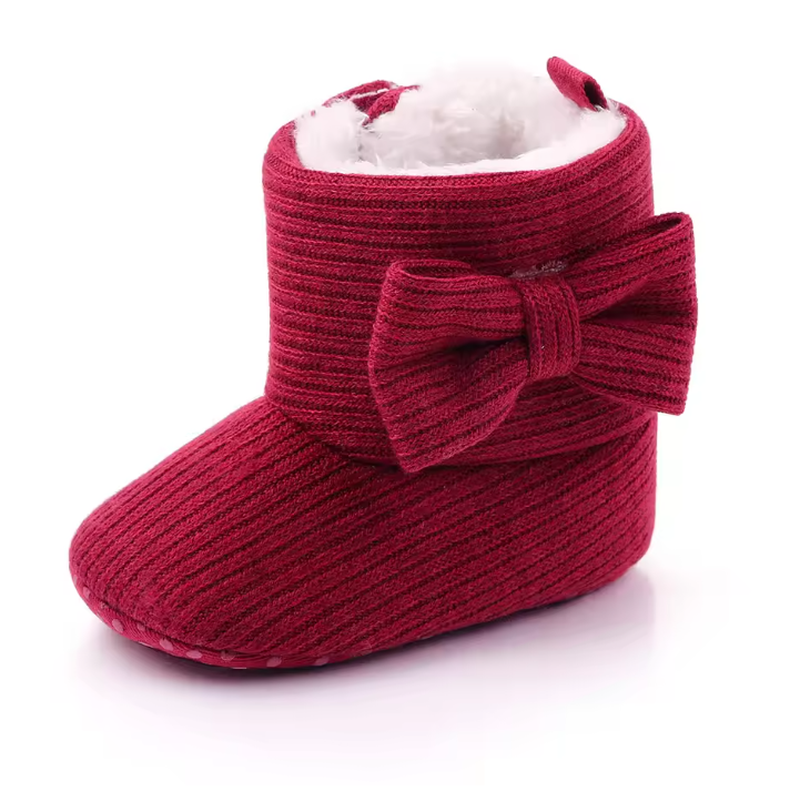 Baby Side-Bow Booties for winter