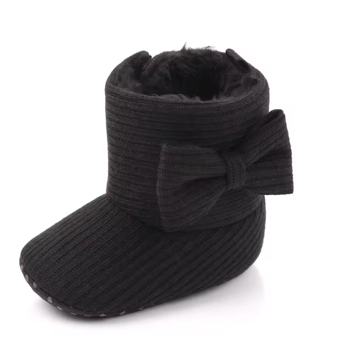 Baby Side-Bow Booties for winter
