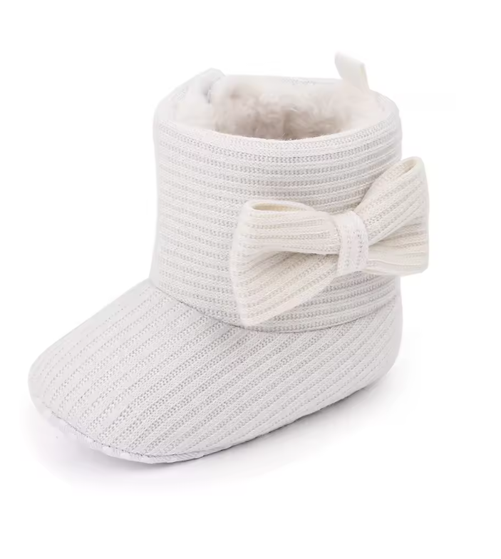 Baby Side-Bow Booties for winter