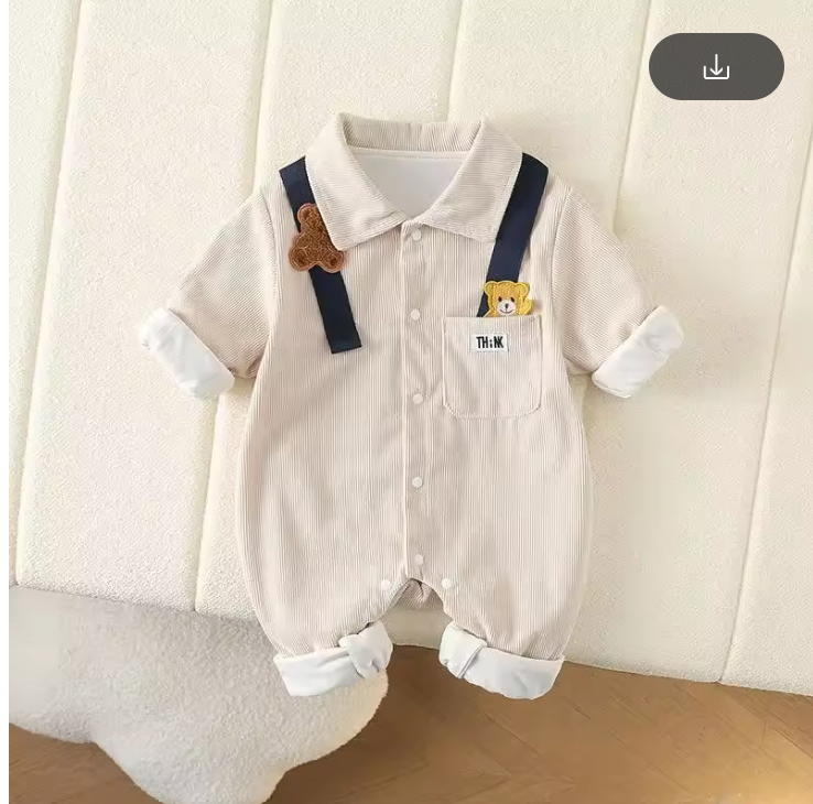 Baby Collared Bear Romper