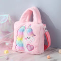 Girls’ Plush Unicorn Handbag with Shoulder Strap