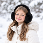 Black earmuffs, square portrait