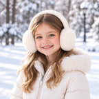 Cream earmuffs, square portrait