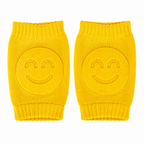 Yellow smiley baby knee pads
