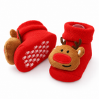 Red baby reindeer socks