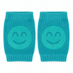 Turquoise smiley baby knee pads