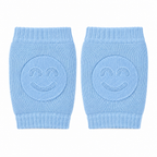 Light Blue smiley baby knee pads