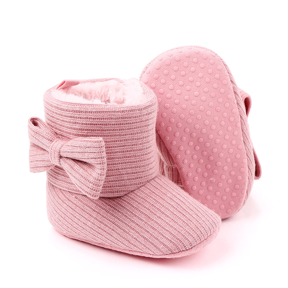 Baby Side-Bow Booties for winter