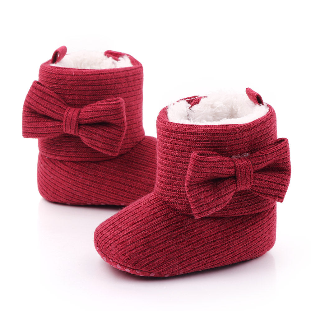 Baby Side-Bow Booties for winter