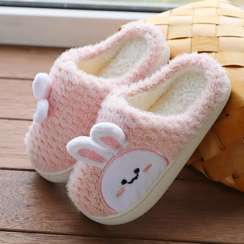Kids Fluffy Bunny Slippers
