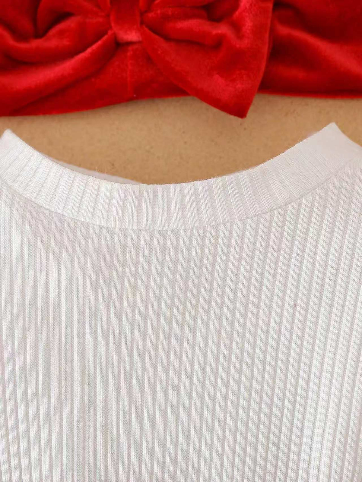 Baby Girl Ruffle Dress Set – Red & White